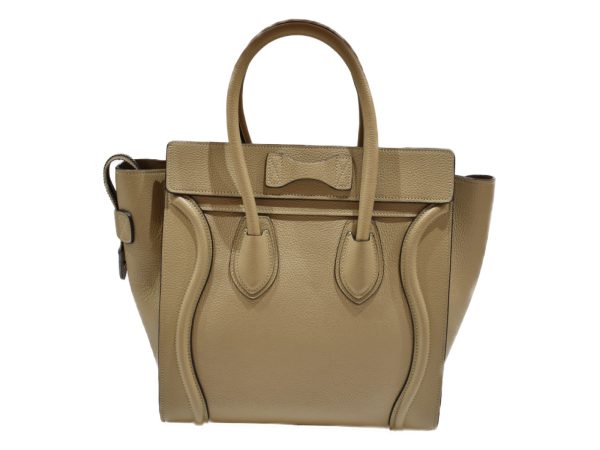 imgrc0081654717 Celine Luggage Micro Shopper Beige Leather Handbag