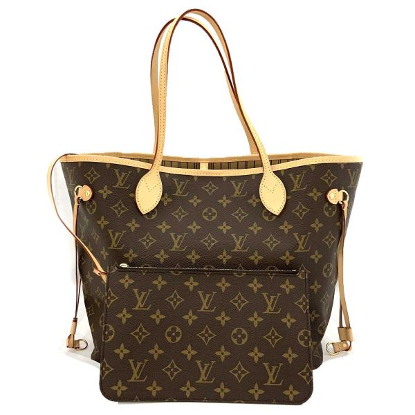 imgrc0083996204 Louis Vuitton Neverfull MM Monogram Canvas Leather Shoulder Bag Brown