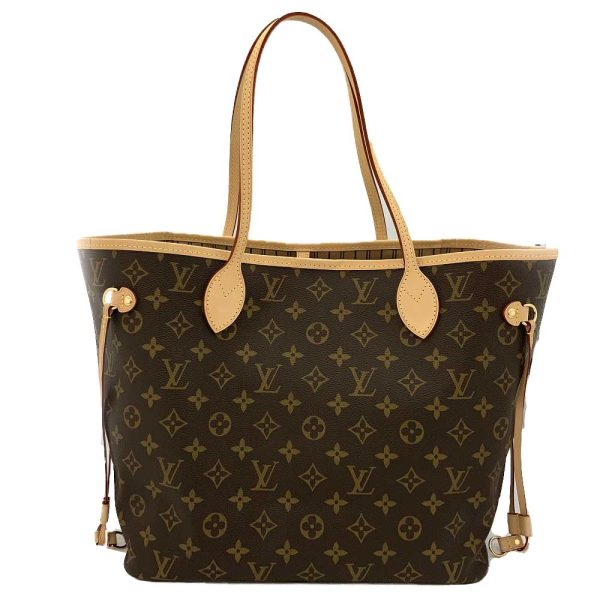 imgrc0083996205 Louis Vuitton Neverfull MM Monogram Canvas Leather Shoulder Bag Brown