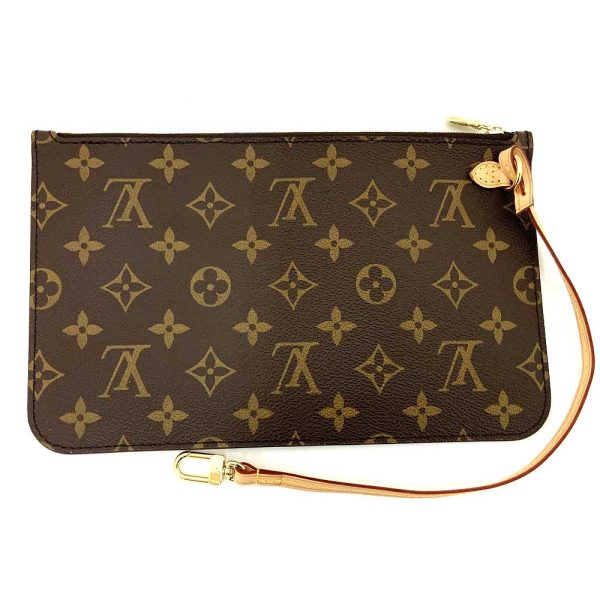 imgrc0083996214 Louis Vuitton Neverfull MM Monogram Canvas Leather Shoulder Bag Brown