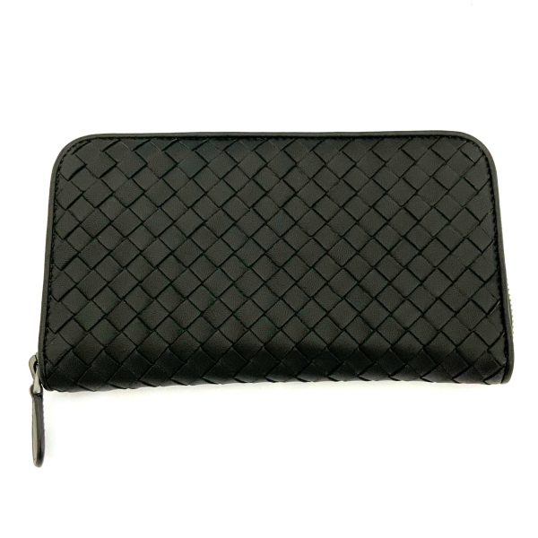 imgrc0084185829 Bottega Veneta Round Zipper Long Wallet Black