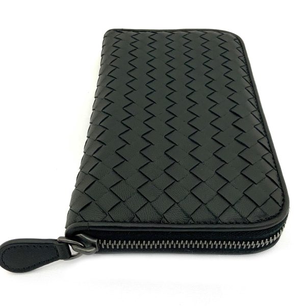 imgrc0084185832 Bottega Veneta Round Zipper Long Wallet Black