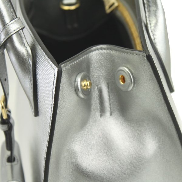 imgrc0084330128 Prada Monochrome 2way Tote Shoulder Bag Silver