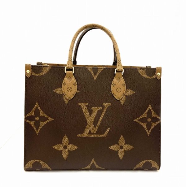 imgrc0084502288 Louis Vuitton On the Go MM Tote Bag Brown Beige