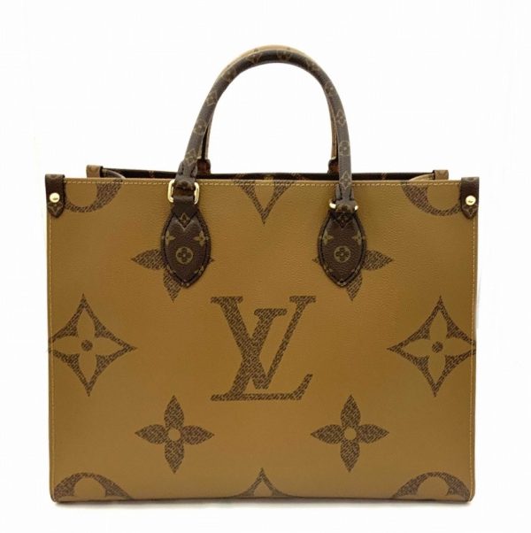 imgrc0084502290 Louis Vuitton On the Go MM Tote Bag Brown Beige