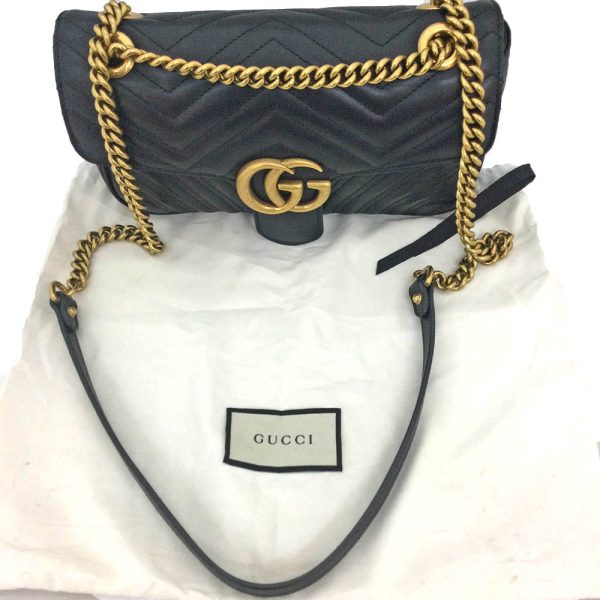 imgrc0084850090 Gucci GG Marmont Chain Shoulder Bag Black