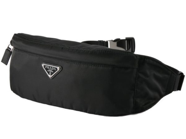 imgrc0084934465 Prada Body Bag Nylon Waist Bag Black Silver