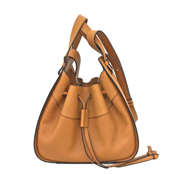 imgrc0085229609 Loewe Hammock Drawstring Small Shoulder Bag Brown