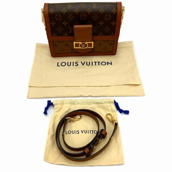 imgrc0085572894 Louis Vuitton Dauphine MM Monogram Reverse Shoulder Bag Brown