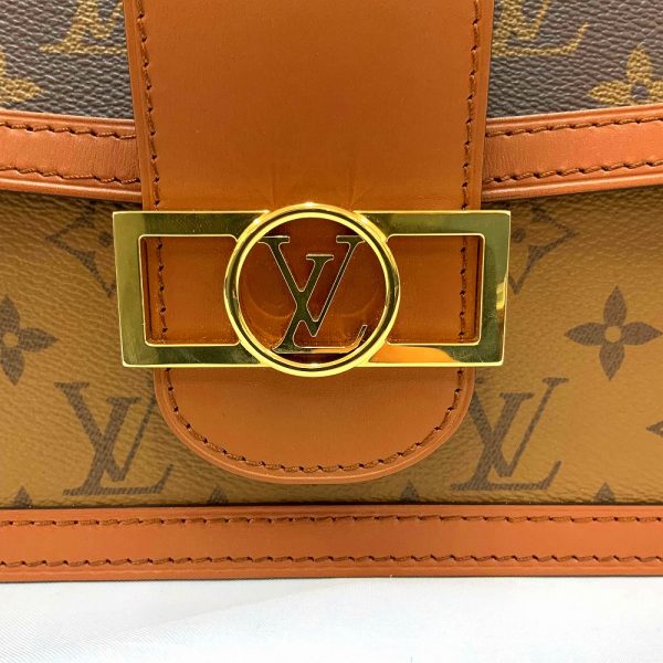 imgrc0085572906 Louis Vuitton Dauphine MM Monogram Reverse Shoulder Bag Brown