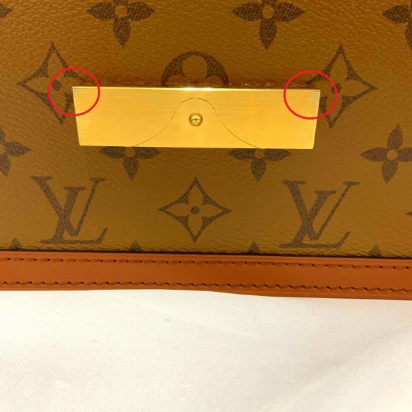 imgrc0085572914 Louis Vuitton Dauphine MM Monogram Reverse Shoulder Bag Brown