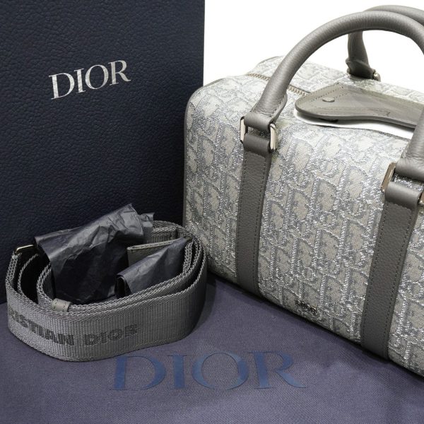 imgrc0086084334 Dior Jacquard Calfskin Handbag GraySilver