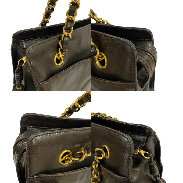 imgrc0086317434 Chanel Tote Lambskin Brown Chain Gold