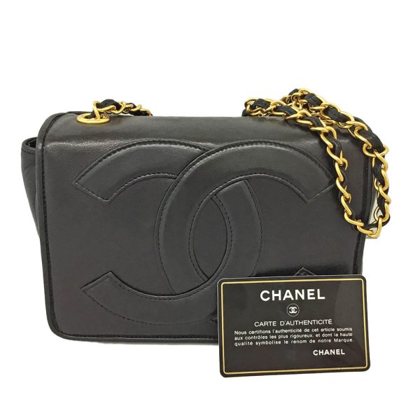 imgrc0086538913 Chanel Chain Shoulder Bag Lambskin Black