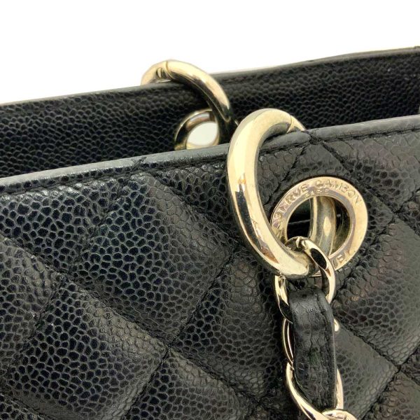 imgrc0086602834 Chanel Chain Tote Bag Caviar Skin Black