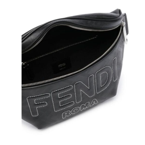 imgrc0086786659 Fendi Zipped Leather Belt Bag Black