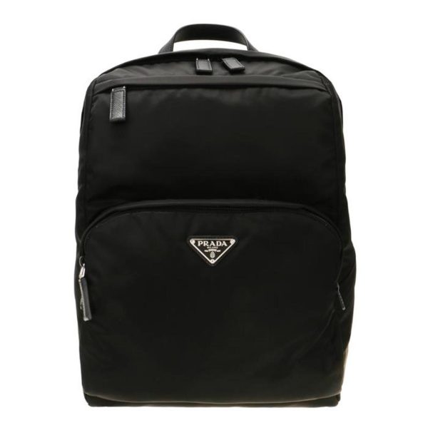 imgrc0086797644 Prada Re Nylon And Saffiano Leather Backpack Black