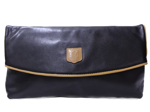 imgrc0087537831 Celine Clutch Bag Leather Black