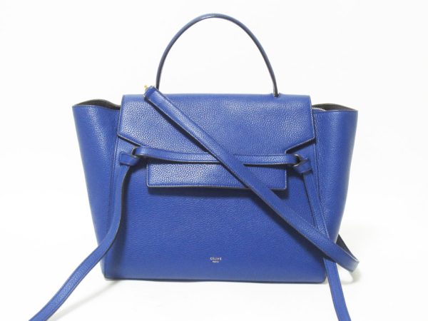 imgrc0088124010 Celine Belt Bag Mini 2Way Leather Blue