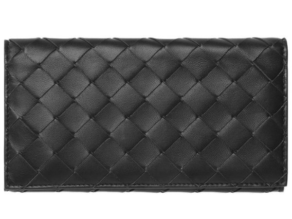 imgrc0089500279 Bottega Veneta Long Wallet Intrecciato Black