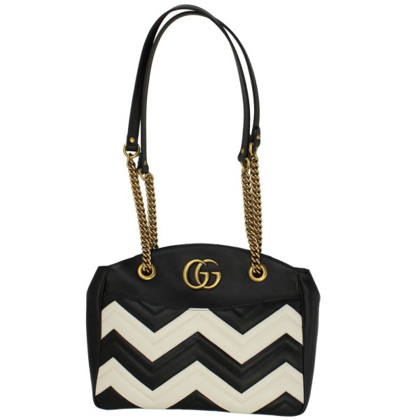 imgrc0089836904 Gucci Shoulder Bag GG Marmont Black White