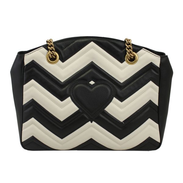 imgrc0089836906 Gucci Shoulder Bag GG Marmont Black White