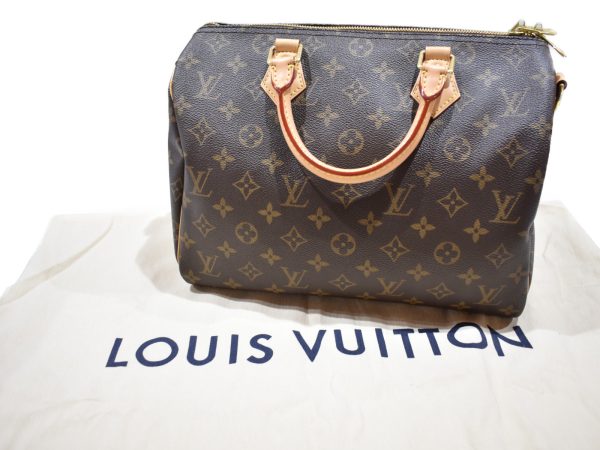 imgrc0090620586 Louis Vuitton Monogram Coated Canvas Handbag Brown