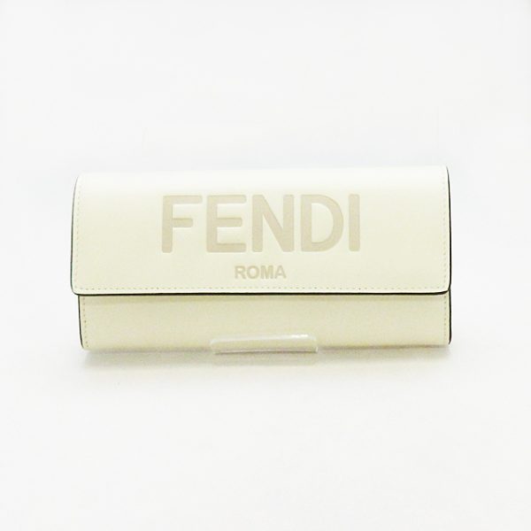 imgrc0090738490 Fendi Soft Calf Leather Long Wallet White