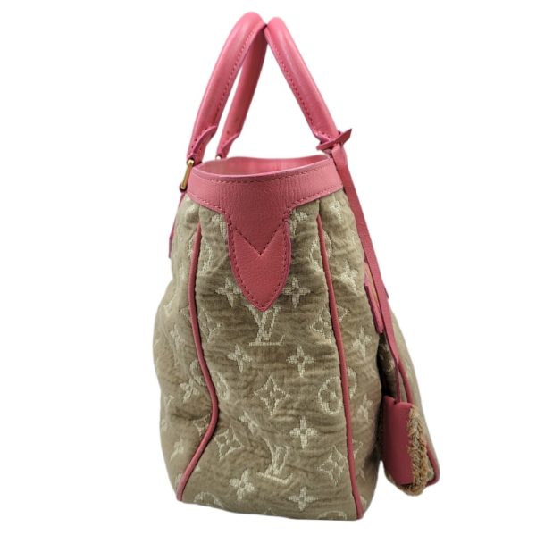 imgrc0091622088 LOUIS VUITTON Monogram Sabia Cava Tote Bag Pink Beige