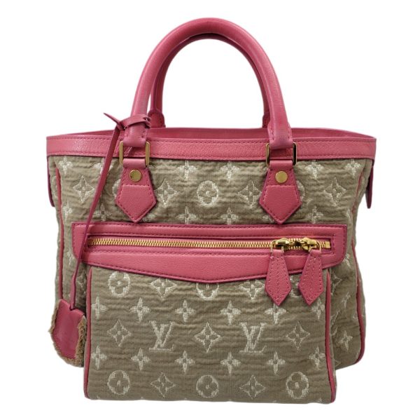 imgrc0091622115 LOUIS VUITTON Monogram Sabia Cava Tote Bag Pink Beige