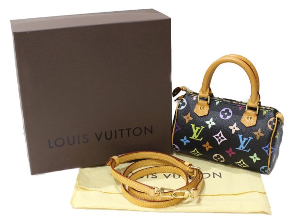 imgrc0092074727 Louis Vuitton Mini Speedy Shoulder Bag Monogram Multicolor Black