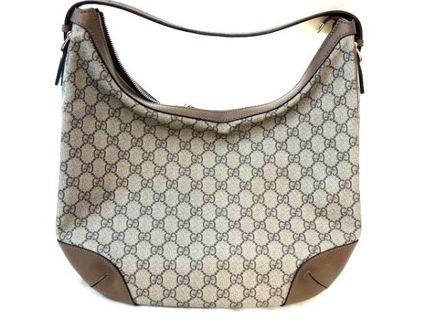 imgrc0092380093 Gucci One Shoulder Bag GG Pattern PVC Leather Beige Brown