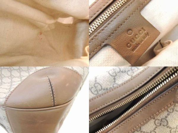 imgrc0092380095 Gucci One Shoulder Bag GG Pattern PVC Leather Beige Brown