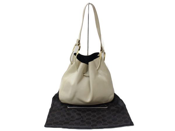 imgrc0092452224 Gucci Drawstring Leather Shoulder Bag Ivory