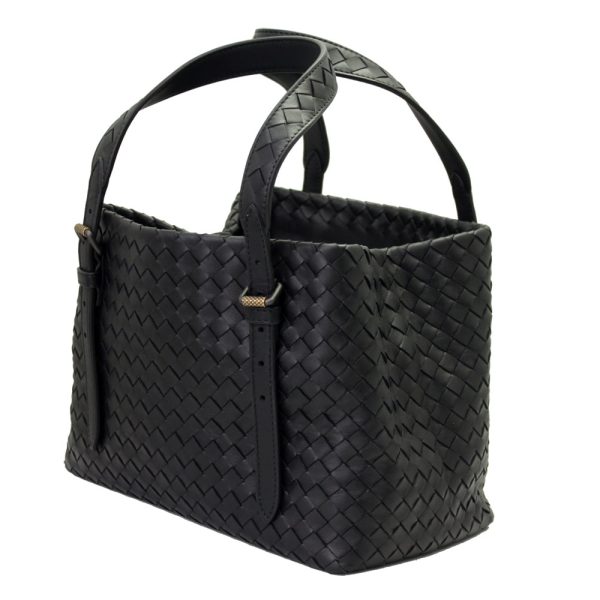 imgrc0092601268 Bottega Veneta Chester Intrecciato Tote Bag Black