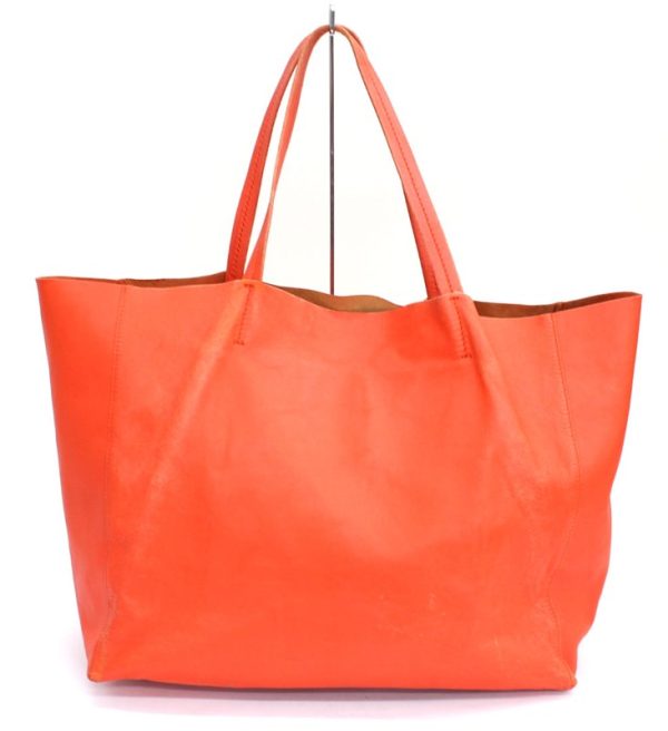 imgrc0093528775 Celine Horizontal Hippo Tote Bag Handbag Shoulder Bag Leather Orange