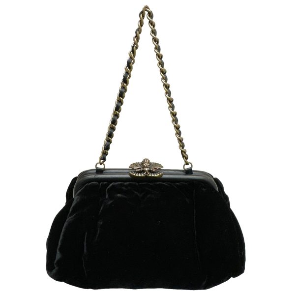 imgrc0095047029 Chanel Handbag Velor Black