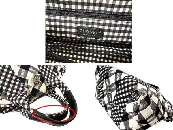 imgrc0096137362 CHANEL Ladies Gingham Check Cruise Line Handbag Coco Mark