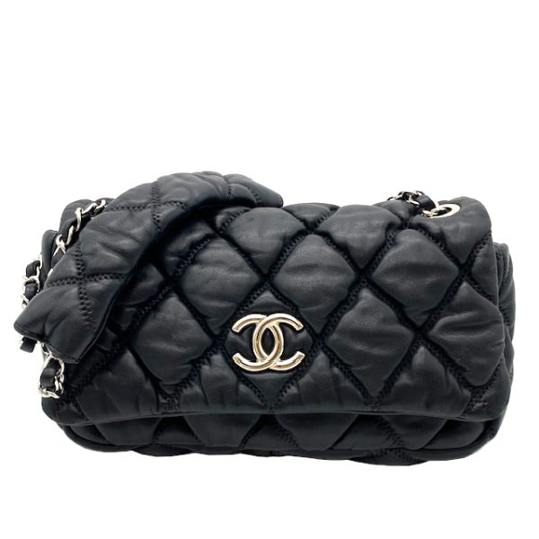 imgrc0096231064 Chanel Bubble Quilt Chain Shoulder Bag Lambskin Black