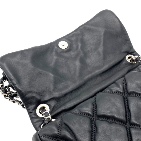 imgrc0096231067 Chanel Bubble Quilt Chain Shoulder Bag Lambskin Black