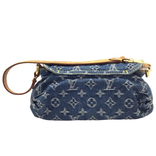 imgrc0096257605 LOUIS VUITTON Monogram Denim Mini Pleaty Shoulder Bag Blue