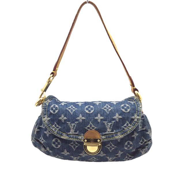 imgrc0096257606 LOUIS VUITTON Monogram Denim Mini Pleaty Shoulder Bag Blue