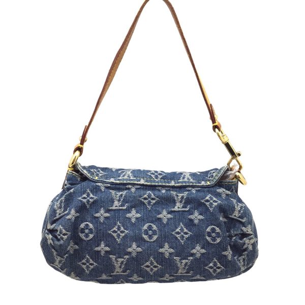 imgrc0096257607 LOUIS VUITTON Monogram Denim Mini Pleaty Shoulder Bag Blue