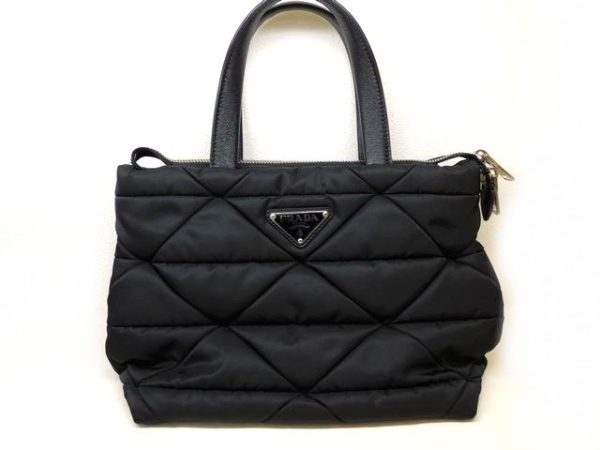 imgrc0097099167 Prada Quilted Padded Tote Shoulder Bag Black