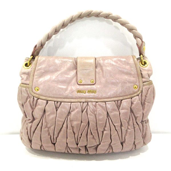 imgrc0097127155 Miu Miu Shoulder Bag Leather Pink