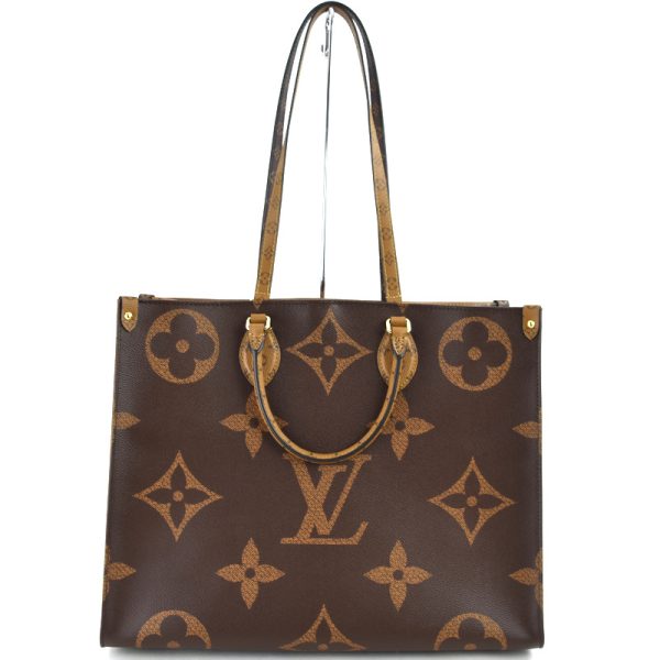 imgrc0097268402 Louis Vuitton On the Go GM Giant Monogram Reverse 2way Tote Shoulder Bag Brown