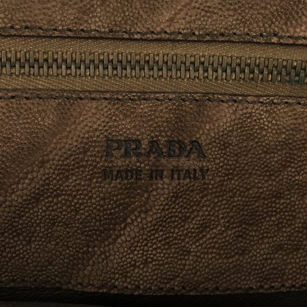 imgrc0098235584 Prada Vintage Processed Leather Briefcase Brown