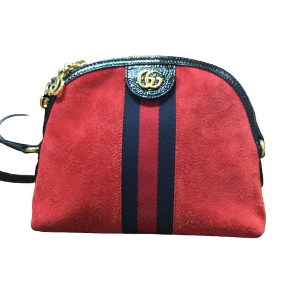 imgrc0098309713 Gucci Sherry Suede Shoulder Bag Red