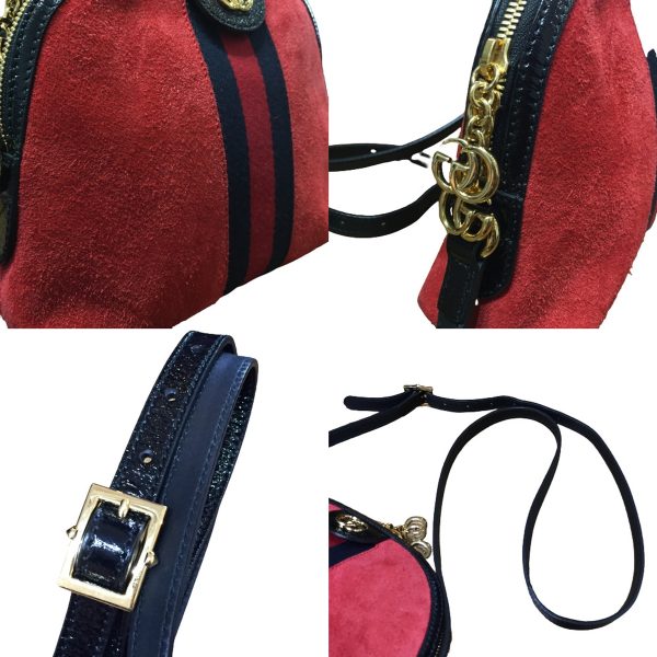 imgrc0098309720 Gucci Sherry Suede Shoulder Bag Red