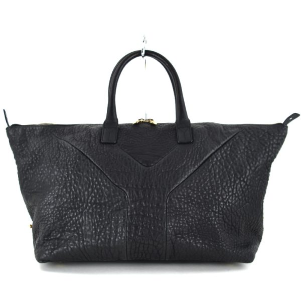 imgrc0098904005 Yves Saint Laurent Mini Boston Bag Leather Embossed Handbag Black